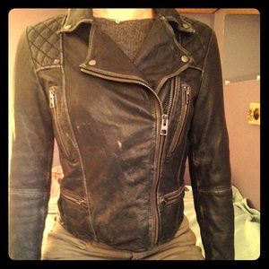 All Saints Cargo Biker U.K. 12, U.S. 8. Leather